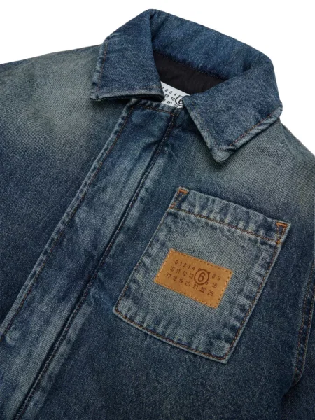 Kurtka jeansowa dziecięca Mm6 Maison Margiela niebieska
