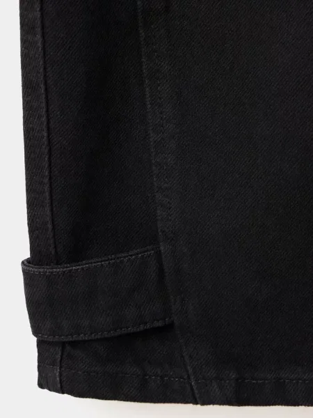 Dżinsy balloon ze średnim stanem black denim Kobieta 34 MANGO czarne