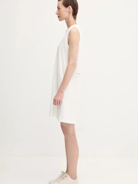 Φόρεμα Pangaia Midweight Short Dress άσπρο λευκό