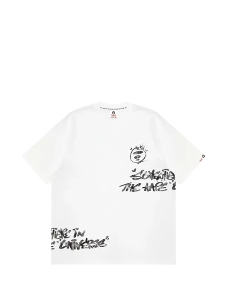 Tricou Aape By A Bathing Ape cu imagine alb