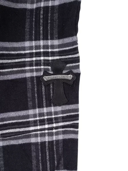 Καρό τρέξιμο παντελόνι Chrome Hearts μαύρο