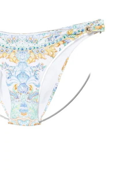 Bikini Camilla cu imagine cu model paisley alb