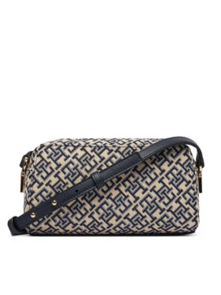 Táska Tommy Hilfiger Th Grace Camera Bag Jacquard Sötétkék világoskék