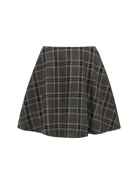 STUDIO SELECT Fustă Frauke gri / gri închis / roșu deschis alb