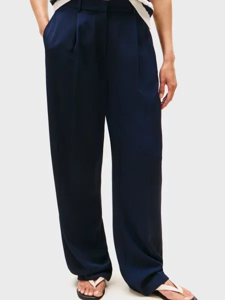 Брюки Tommy Hilfiger из твилла синие