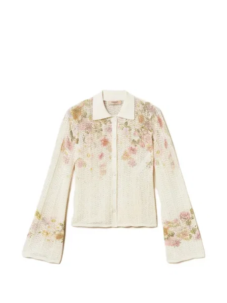 Cămașă Twinset cu model floral tricotate