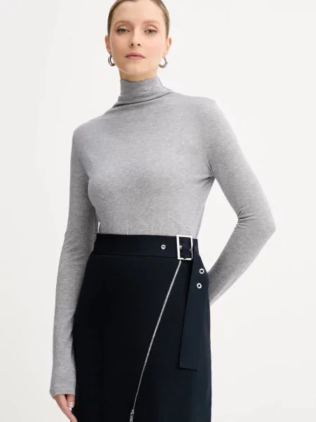 Dolga majica z volno BOSS siva