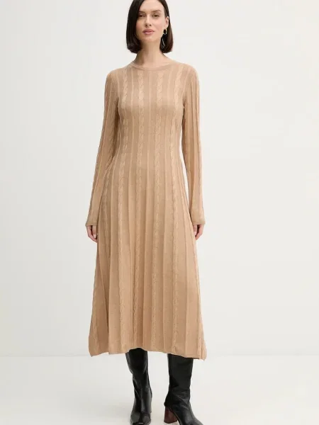 Pedro del Hierro rochie midi evazati bej