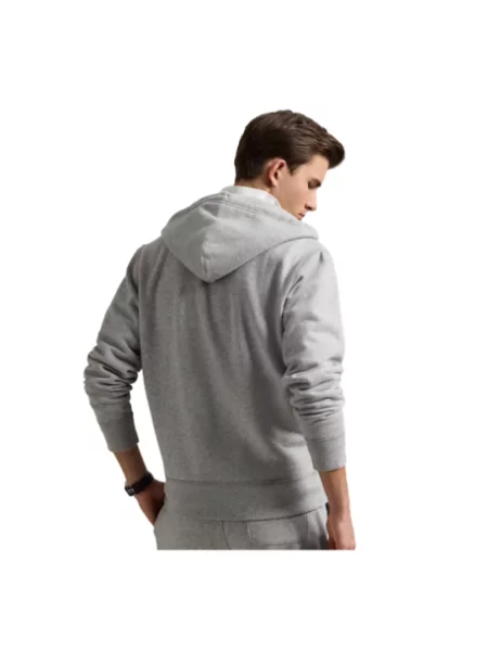 Bluza rozpinana Ralph Lauren z logo szara