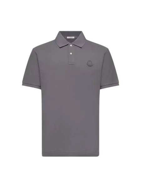 Koszulka polo Moncler z logo szara