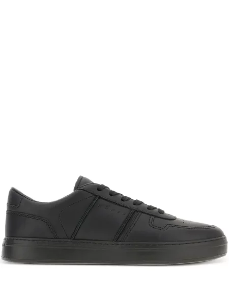 Sneakerși Hogan cu șireturi din piele negru