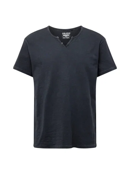 BLEND Tricou Ashton amestecat negru