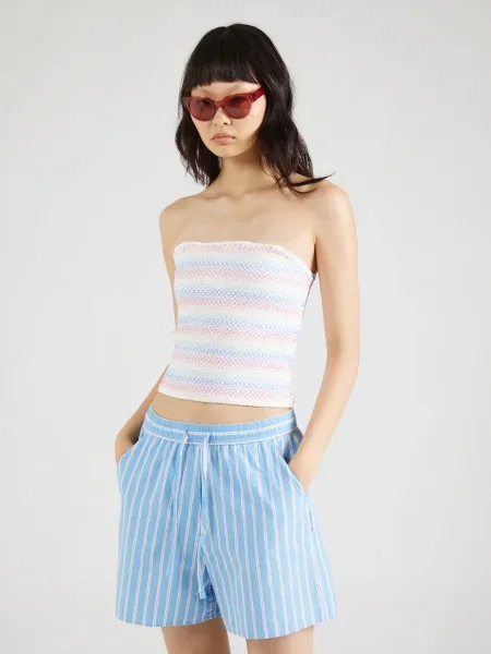Abercrombie & Fitch Top PRIDE kék / zöld / piros fehér