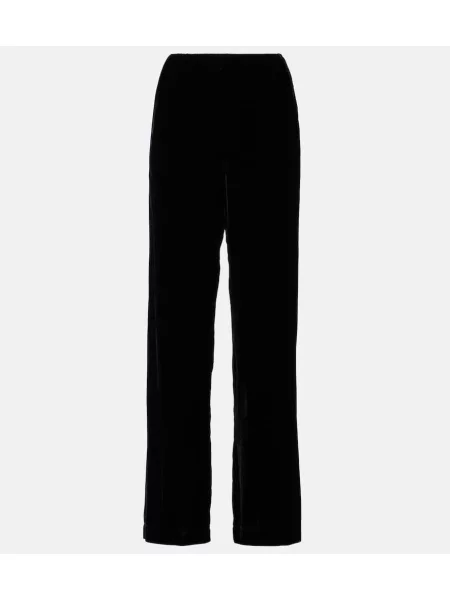 Pantaloni Velvet de catifea negru