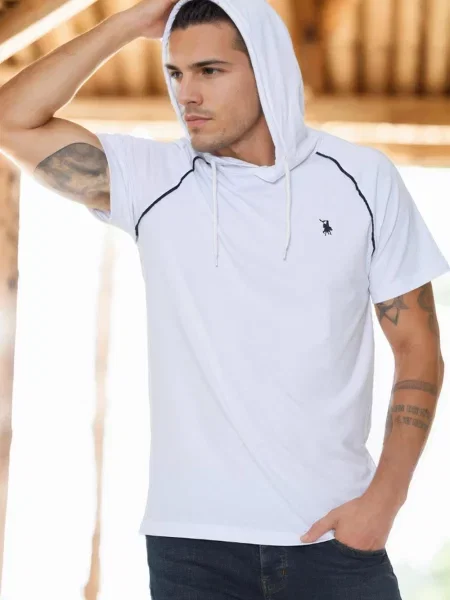 Тениска Dewberry с качулка бяло