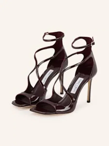 Jimmy Choo Lakované Sandály Aiza 95 tmavě červená