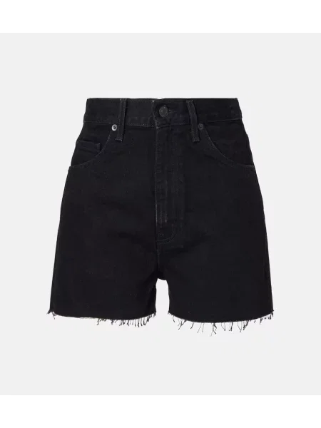 Szorty jeansowe Nili Lotan z niską talią czarne