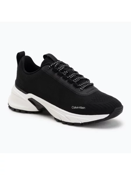 Sneakerși Calvin Klein tricotate negru