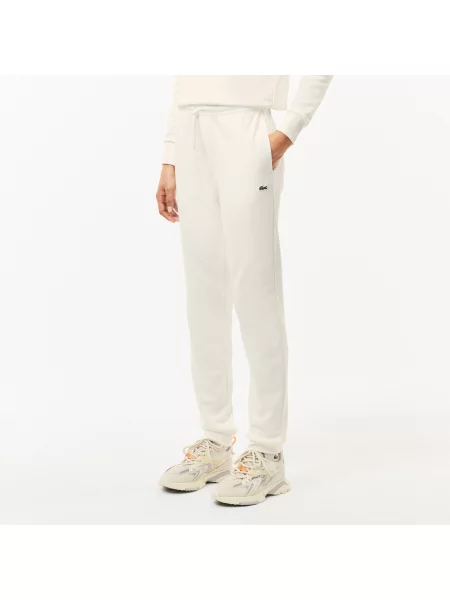 Lacoste Spodnie Dresowe Straight Fit białe
