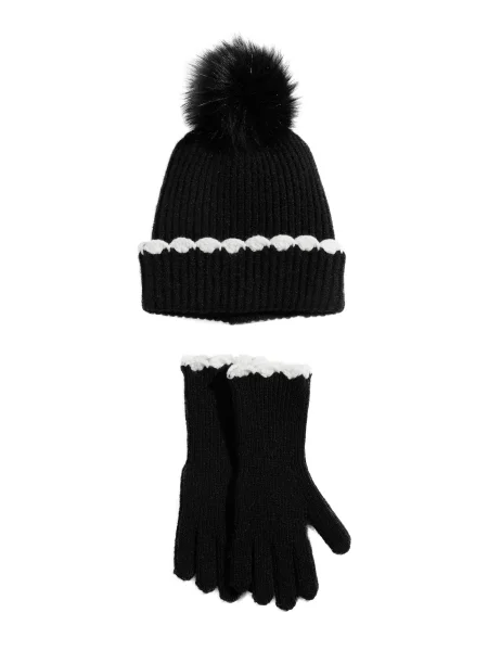 Love & roses Căciulă negru alb