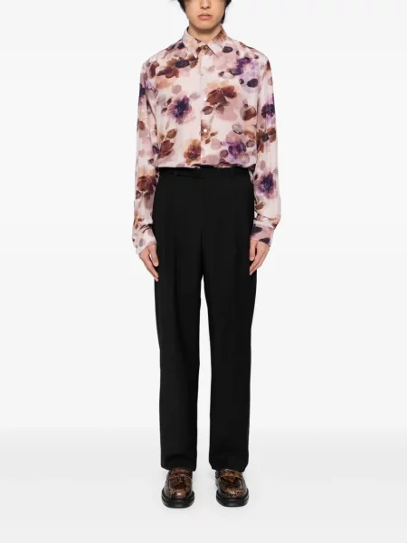 Cămașă Calmlence cu model floral cu imagine roz