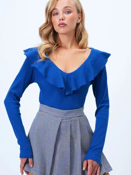 Trend Alaçatı Stili Pulover cobalt albastru