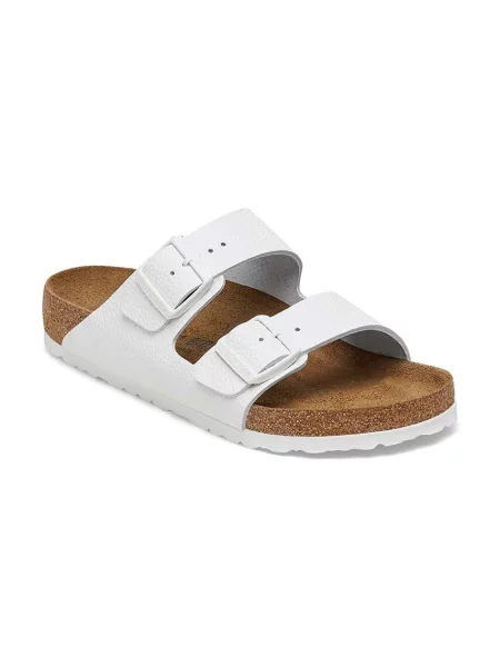 Șlapi Birkenstock din piele alb