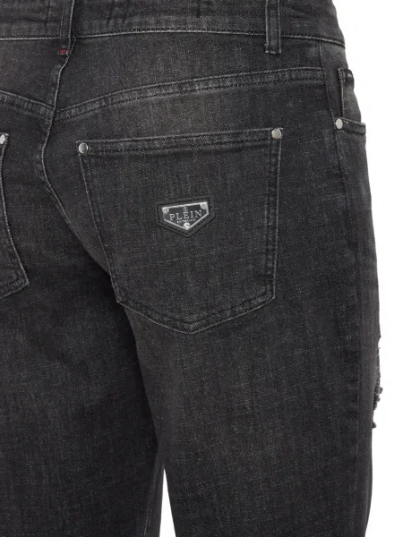 Blugi Philipp Plein cu 5 buzunare gri