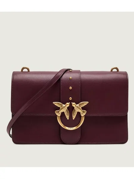 Pinko De piele geantă poștaș Love One Classic