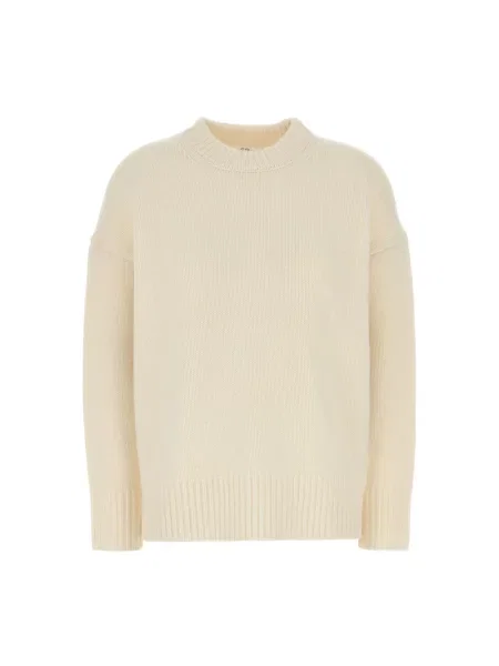 Sweter Co z kaszmiru z okrągłym dekoltem beżowy