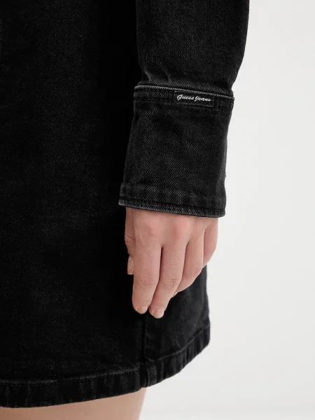 Мини джинсовое платье Guess Jeans клеш черное