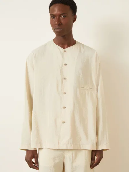 Lemaire Koszula Comfort Fit Z Jedwabiem weiss