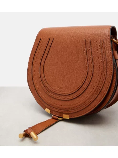 Geanta de piele Chloé Marcie din piele maro