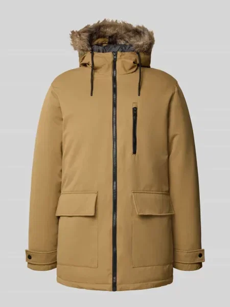 Kurtka z kapturem model ‘CHARLIE’ Jack & Jones beżowa