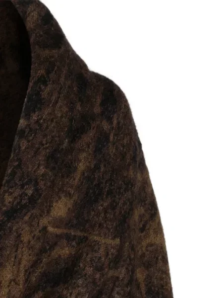 Cardigan Etro cu imagine cu model leopard maro