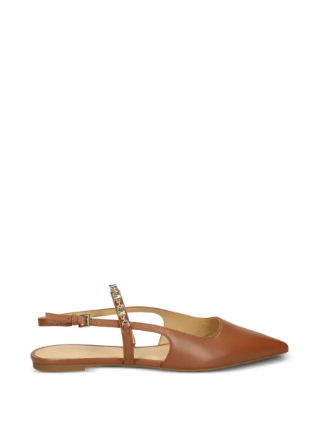 Кожени балеринки Michael Michael Kors с шипове кафяво