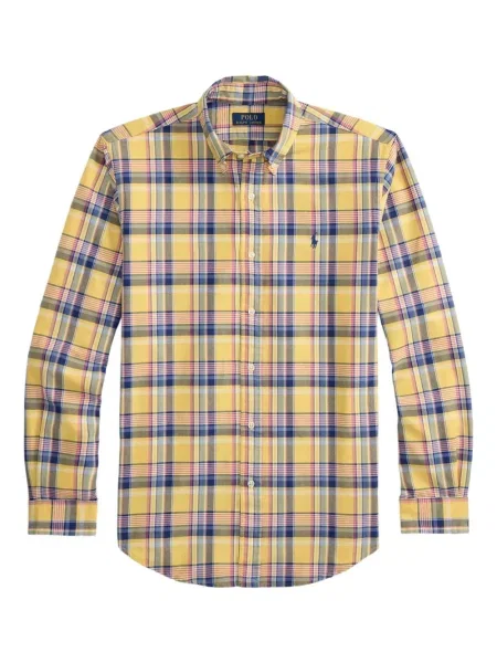 Dlouhá pruhovaná s límcem kšiltovka Polo Ralph Lauren modrá