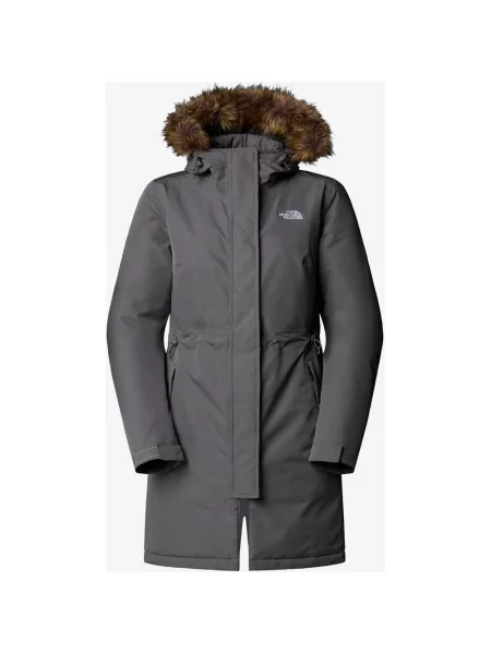 Kurtka The North Face Zaneck z kapturem ciemna M szara