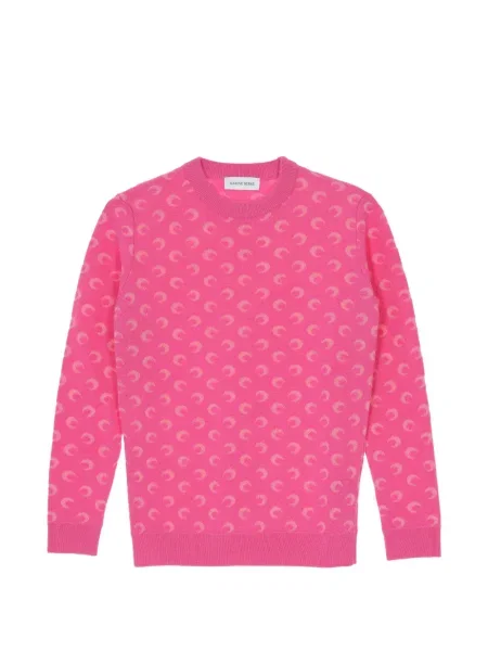 Pulover Marine Serre cu decolteu rotund din jacard roz