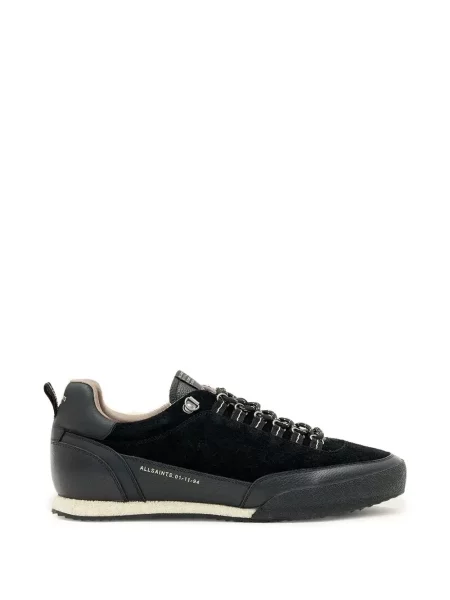 Sneakerși Allsaints din piele de căprioară negru