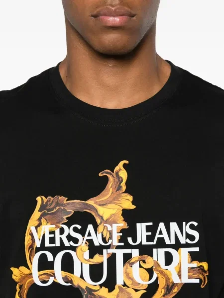 Tricou Versace Jeans Couture cu imagine negru