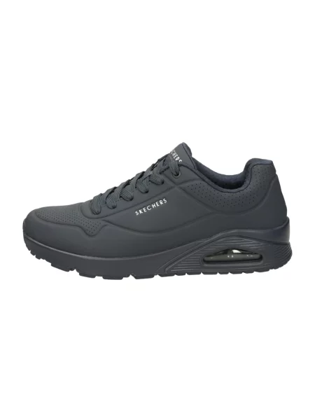 Sneakersy Skechers skórzane w miejskim stylu niebieskie