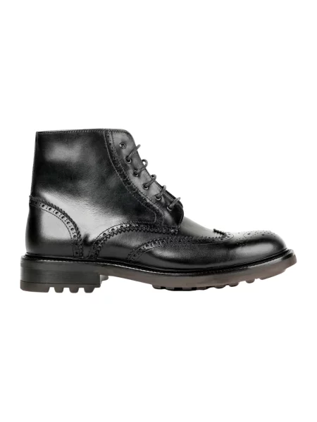 Buty do kostki Exton skórzane czarne
