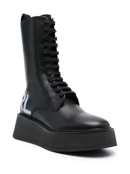 Botine Karl Lagerfeld cu imagine negru