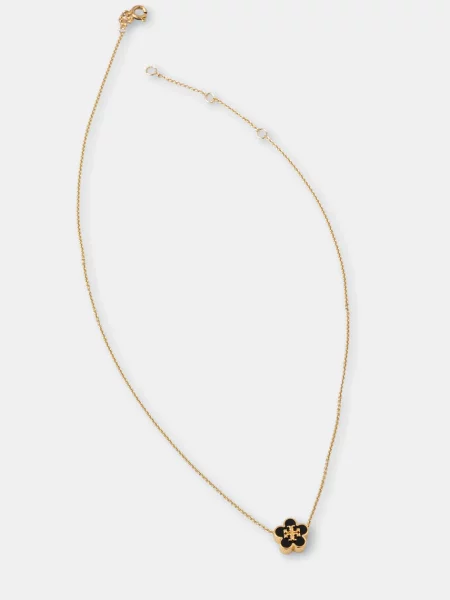 Tory Burch colier placat cu aur Kira Enamel Flower