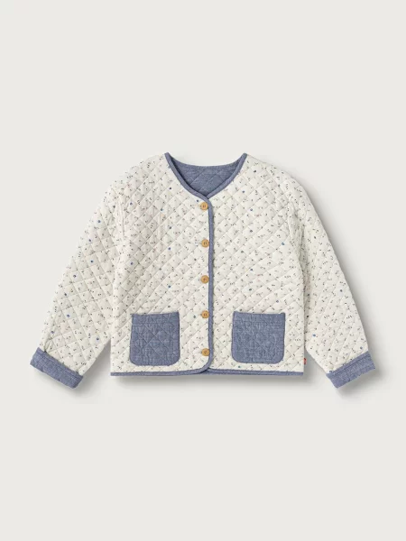 Levi's jachetă scurtă pentru copii cu FLORAL AOP JACKET W DENIM bej