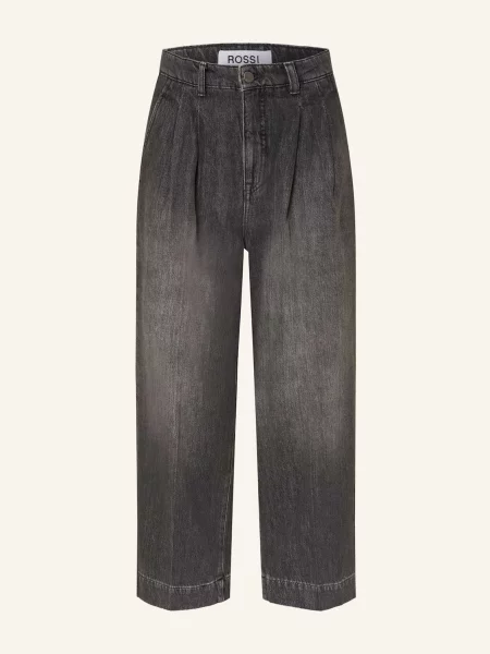 Rossi Džíny Noa Crop Wide Fit authentic grey šedé