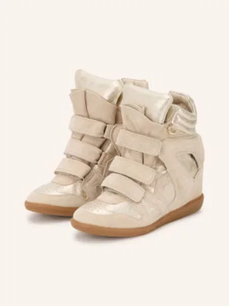 Isabel Marant Wysokie Sneakersy Bekett beige beżowe