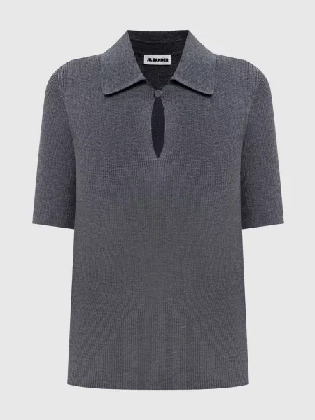 Вовняна футболка Jil Sander сіра