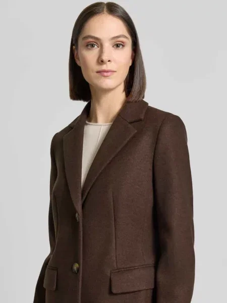 Płaszcz o kroju regular fit z listwą z 2 Christian Berg Woman Selection
